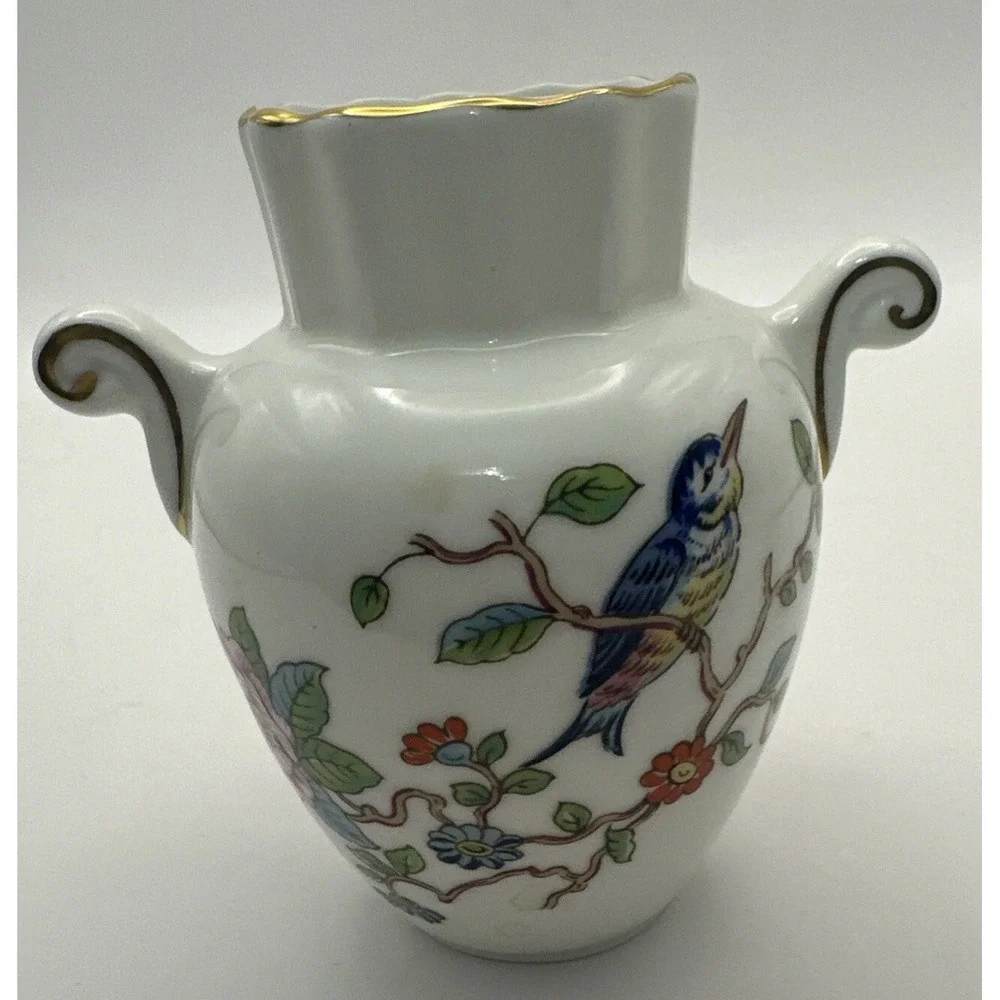 Aynsley Bud Vase Double Handle Pembroke Fine English Bone China 3.5